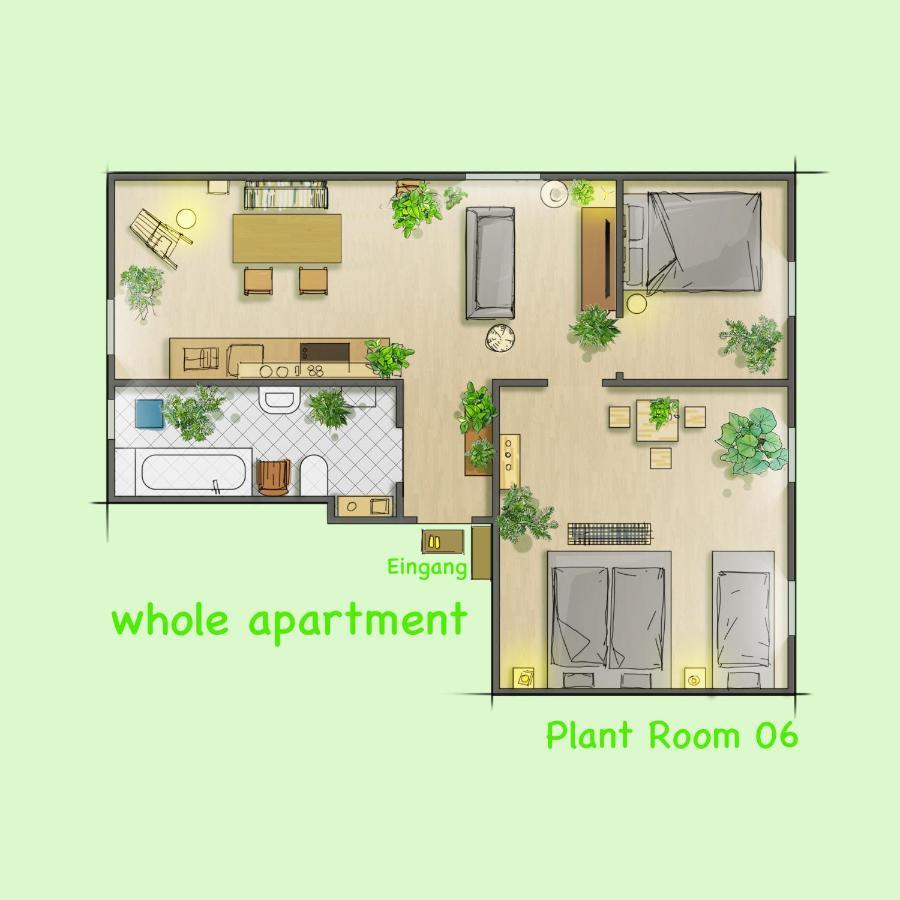 P6 - Familienwohnung Am Park Und Saale Галль Экстерьер фото